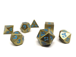 Dice Easy Roller: Poly 7 Set Metal Dice of Ancient Dragons