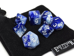 Dice Easy Roller: Poly 7 Set Granite w/Bag