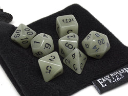 Dice Easy Roller: Poly 7 Set Glow in the Dark w/Bag