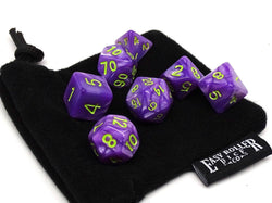 Dice Easy Roller: Poly 7 Set Marble w/Bag