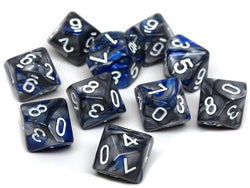 Dice Easy Roller: D10 Set of 10 Granite w/Bag