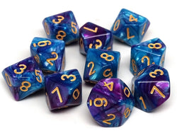 Dice Easy Roller: D10 set of 10 Swirl w/Bag
