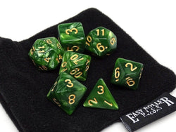 Dice Easy Roller: Poly 7 Set Granite w/Bag