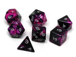Dice Easy Roller: Poly 7 set Aluminum Elite Dice of the Elvenkind