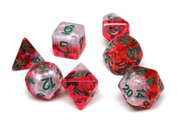 Dice Easy Roller: Poly 7 Set Marble w/Bag