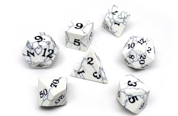 Dice Easy Roller: Poly 7 Set Stone - Signature Font
