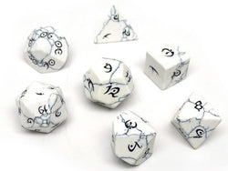 Dice Easy Roller: Poly 7 Set Stone - Elvenkind Font