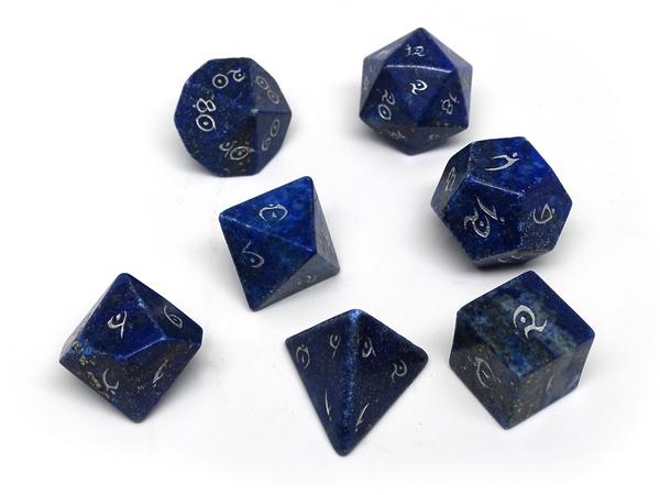 Dice Easy Roller: Poly 7 Set Stone - Elvenkind Font