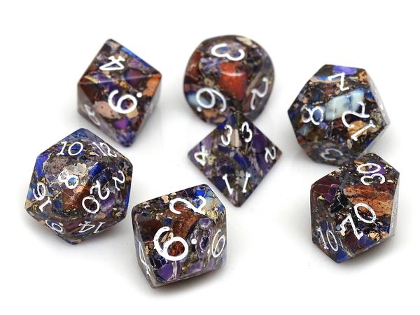 Dice Easy Roller: Poly 7 Set Stone - Wizard