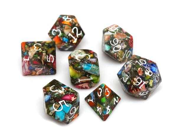 Dice Easy Roller: Poly 7 Set Stone - Wizard