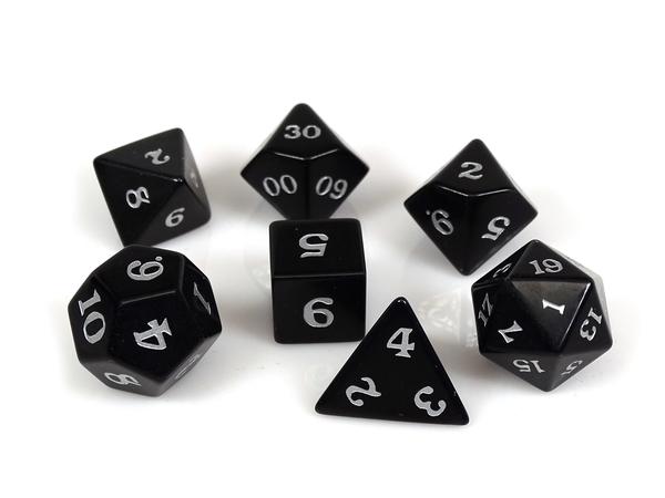 Dice Easy Roller: Poly 7 Set Stone - Signature Font