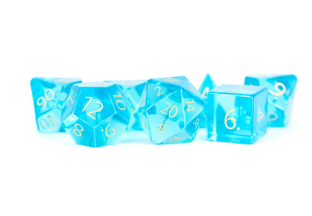 Dice Metallic Dice Co: Poly 7 Set Stone