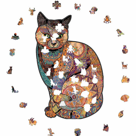 Puzzle Craft-Hub: Cat Inspired By Klimt