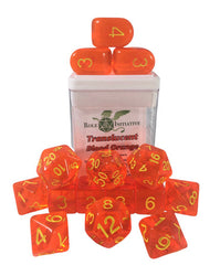 Dice Role 4 Initiative: Poly 15 Set Translucent