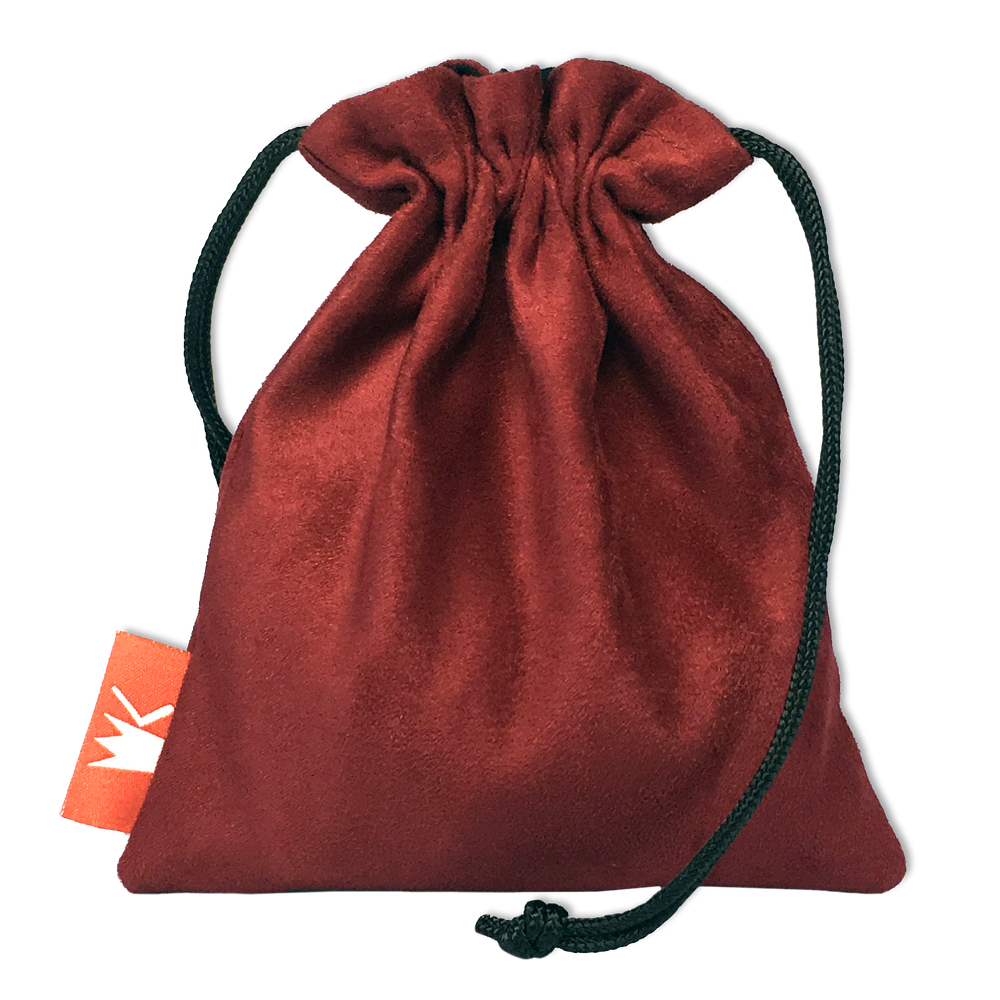 Dice Pouch Red King: Suede