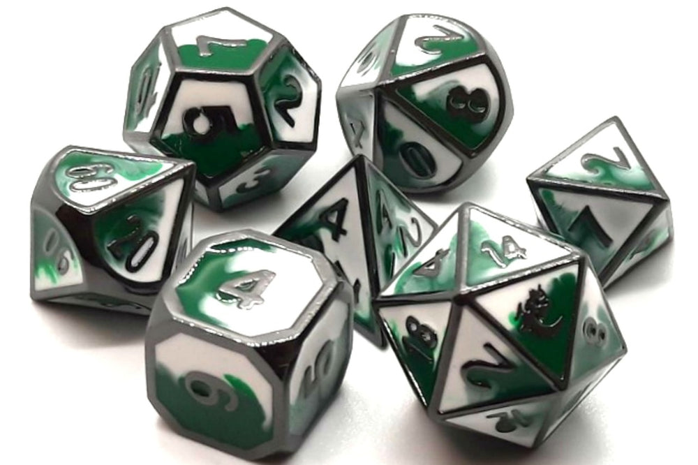 Dice Old School Dice: Poly 7 Set Metal Dragon Forged