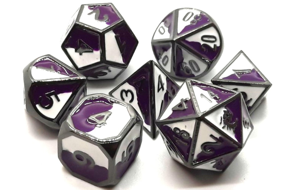 Dice Old School Dice: Poly 7 Set Metal Dragon Forged
