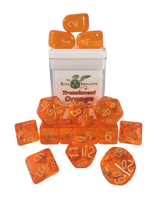 Dice Role 4 Initiative: Poly 7 Set Translucent w/ Arch'd D4