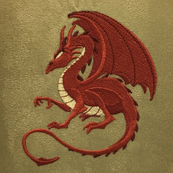 Dice Bag Red King: Embroidered Fantasy