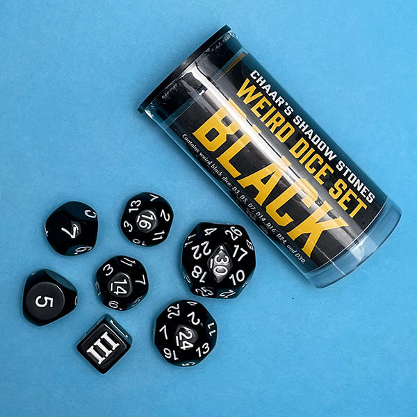 Dice Goodman Games: Dice of the Fallen Gods Weird Dice Set (D3, D5, D7, D14, D16, D24, and D30)