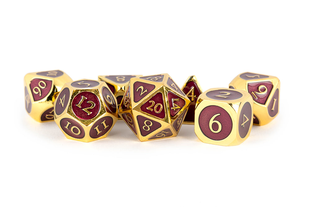 Dice Metallic Dice Co: Poly 7 Set Metal Enamel