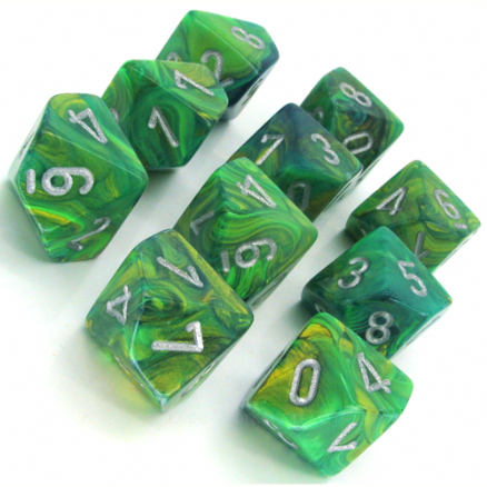 Dice Chessex: D10 Lustrous Set of 10