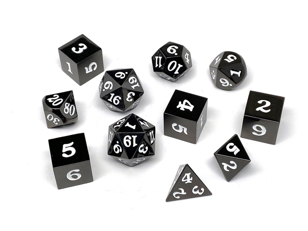 Dice Easy Roller: Poly 11 Set Gun Metal w/Case