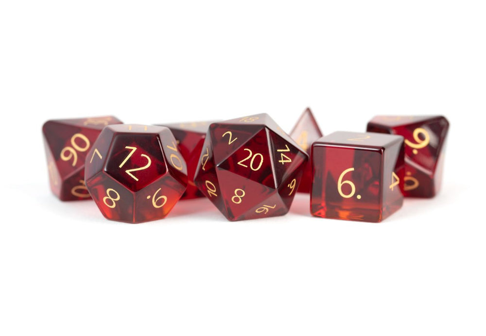 Dice Metallic Dice Co: Poly 7 Set Stone