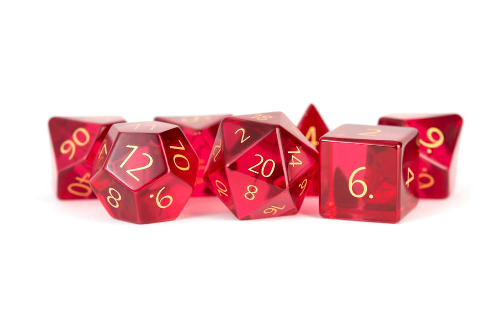 Dice Metallic Dice Co: Poly 7 Set Stone
