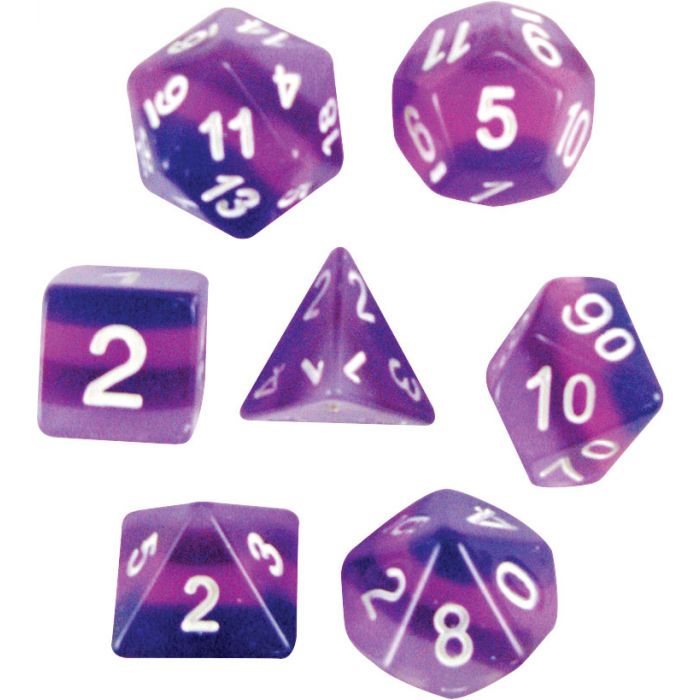 Dice Koplow: Poly 7 Set Layered Transparent