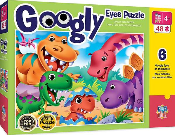 Puzzle Masterpieces:   48 Piece Googly Eyes - Dinosaurs
