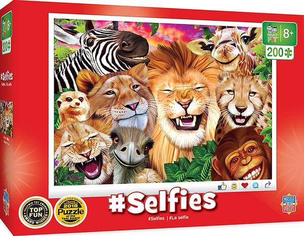 Puzzle Masterpieces:  200 Piece Selfies - Safari Sillies