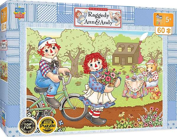 Puzzle Masterpieces:   60 Piece Raggedy Ann & Andy - Bike Ride