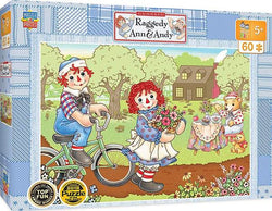 Puzzle Masterpieces:   60 Piece Raggedy Ann & Andy - Bike Ride