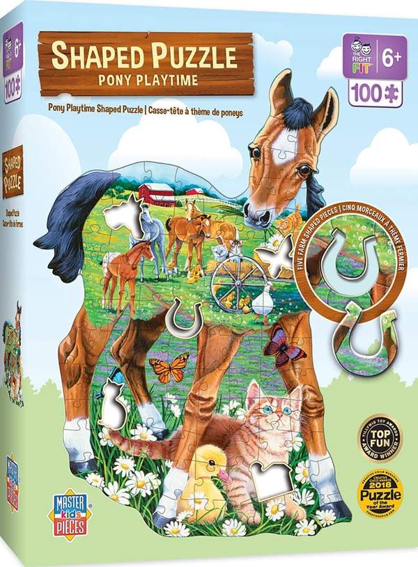 Puzzle Masterpieces:  100 Piece Pony Playtime 100pc Shaped Puzzle
