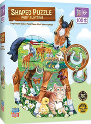 Puzzle Masterpieces:  100 Piece Pony Playtime 100pc Shaped Puzzle