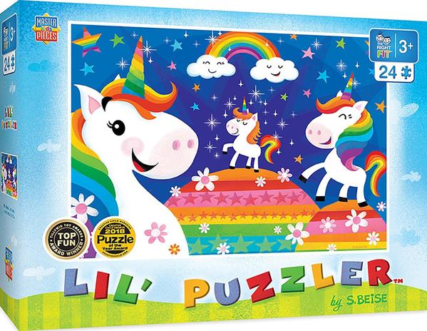 Puzzle Masterpieces:   24 Piece Lil Puzzler - Rainbow Unicorns
