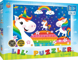 Puzzle Masterpieces:   24 Piece Lil Puzzler - Rainbow Unicorns