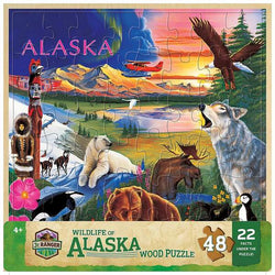Puzzle Masterpieces:   48 piece Wood Alaska Wildlife