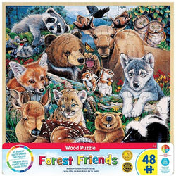 Puzzle Masterpieces:   48 piece Wood Forest Friends
