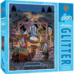 Puzzle Masterpieces:  500 Piece Glitter Holiday - Holy Night