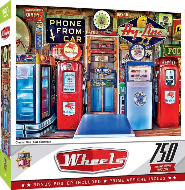 Puzzle Masterpieces:  750 Piece Wheels - Classic Gas