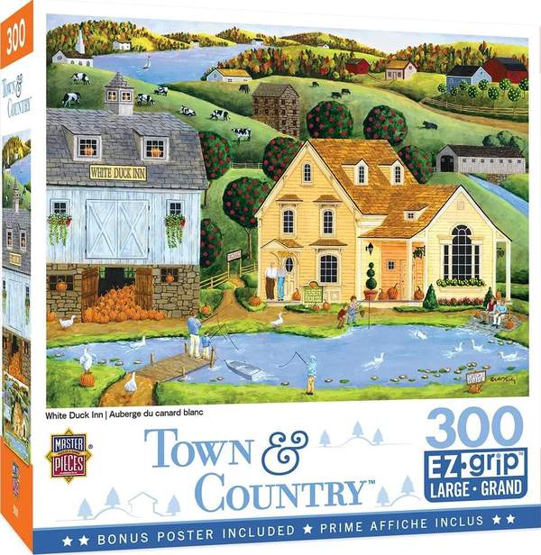 Puzzle Masterpieces:  300 piece EzGrip Town & Country - White Duck Inn