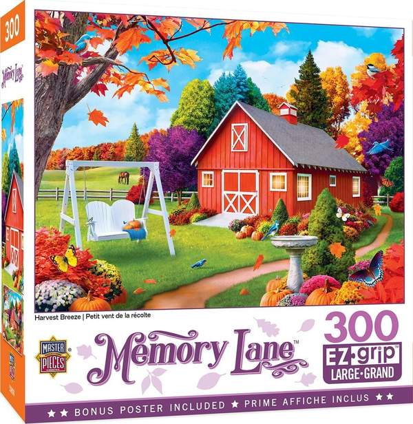 Puzzle Masterpieces:  300 piece EzGrip Memory Lane - Harvest Breeze