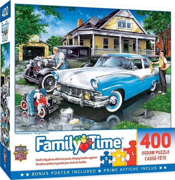 Puzzle Masterpieces:  400 piece Family Time - Three Generations