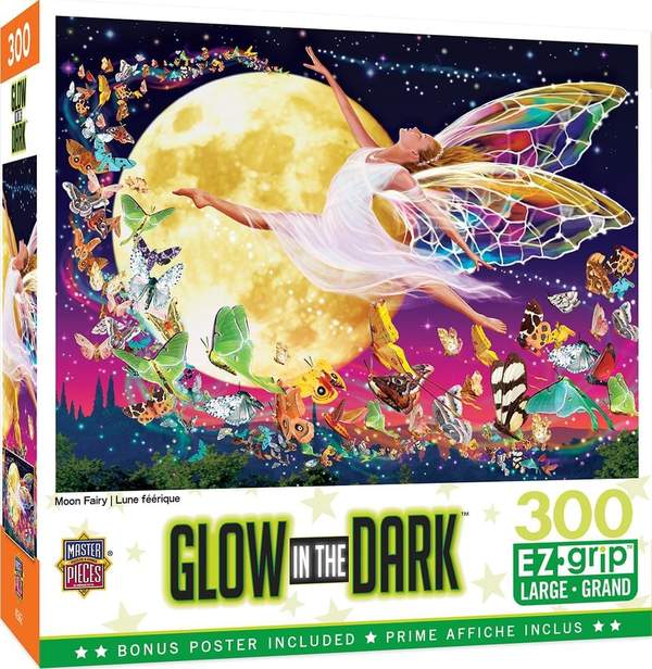 Puzzle Masterpieces:  300 piece EzGrip Glow in the Dark - Moon Fairy