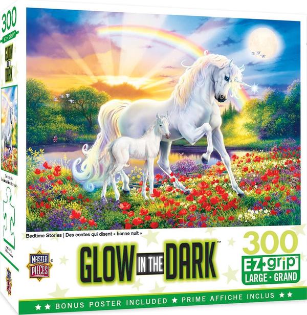 Puzzle Masterpieces:  300 Piece EZGrip Glow In The Dark - Bedtime Stories