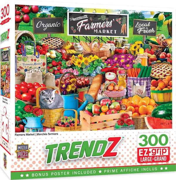 Puzzle Masterpieces:  300 piece EzGrip Trendz - Farmers Market