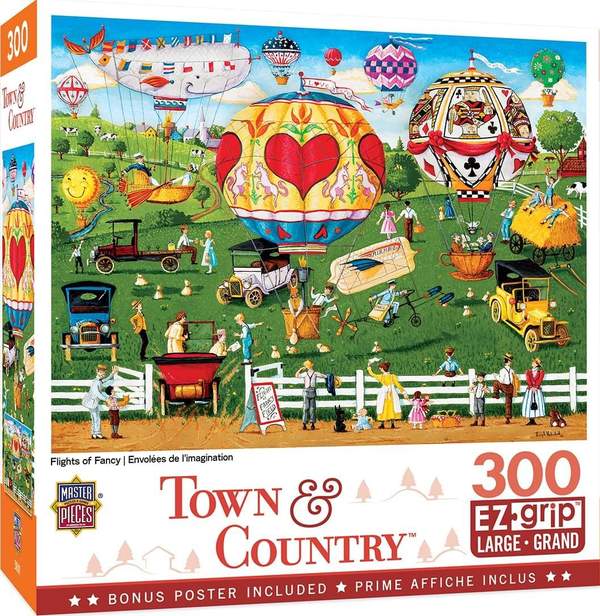 Puzzle Masterpieces:  300 Piece EZGrip Town & Country - Flights of Fancy