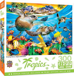 Puzzle Masterpieces:  300 Piece EZGRip Tropics - Breaking Waves